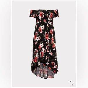 TORRID Maxi Challis Off-Shoulder Dress